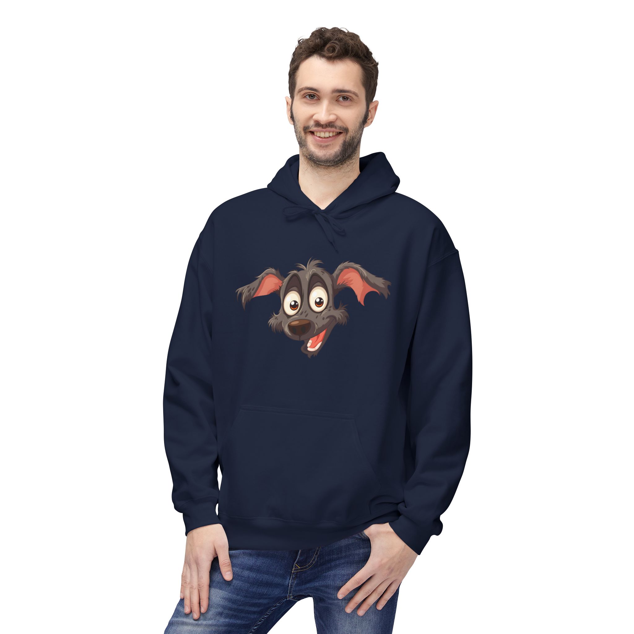 Hoodie - Playful Cartoon Dog Face Pullover | Funny Pet Lover Gift - Image 8