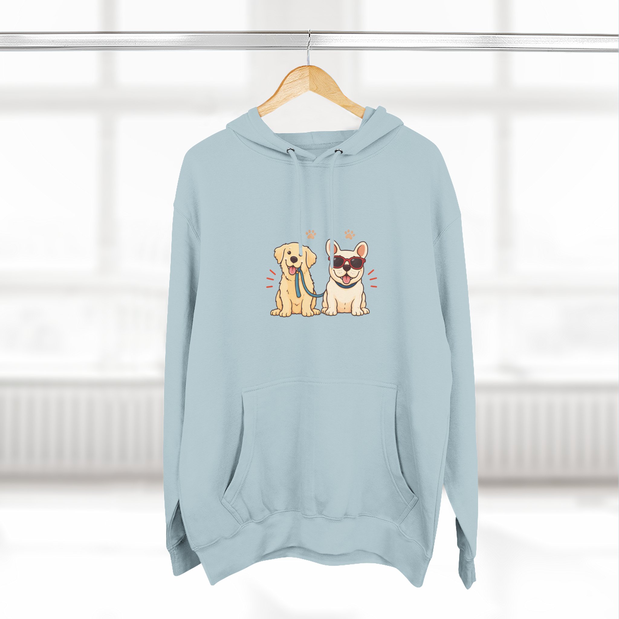 Cute Golden Retriever & French Bulldog Hoodie — Dog Lover Fleece Pullover - Image 8