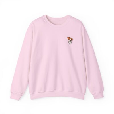 Embroidered Jack Russell Puppy Crewneck Sweatshirt