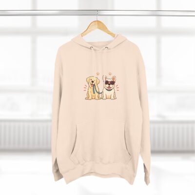 Cute Golden Retriever & French Bulldog Hoodie — Dog Lover Fleece Pullover