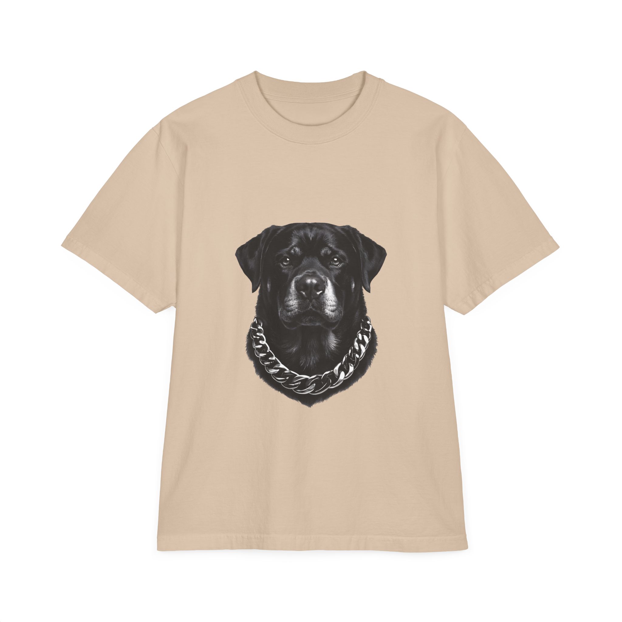 Rottweiler Portrait T-Shirt — Black Dog Face Graphic Tee - Image 2