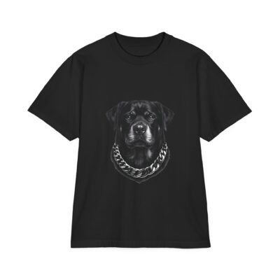 Rottweiler Portrait T-Shirt — Black Dog Face Graphic Tee