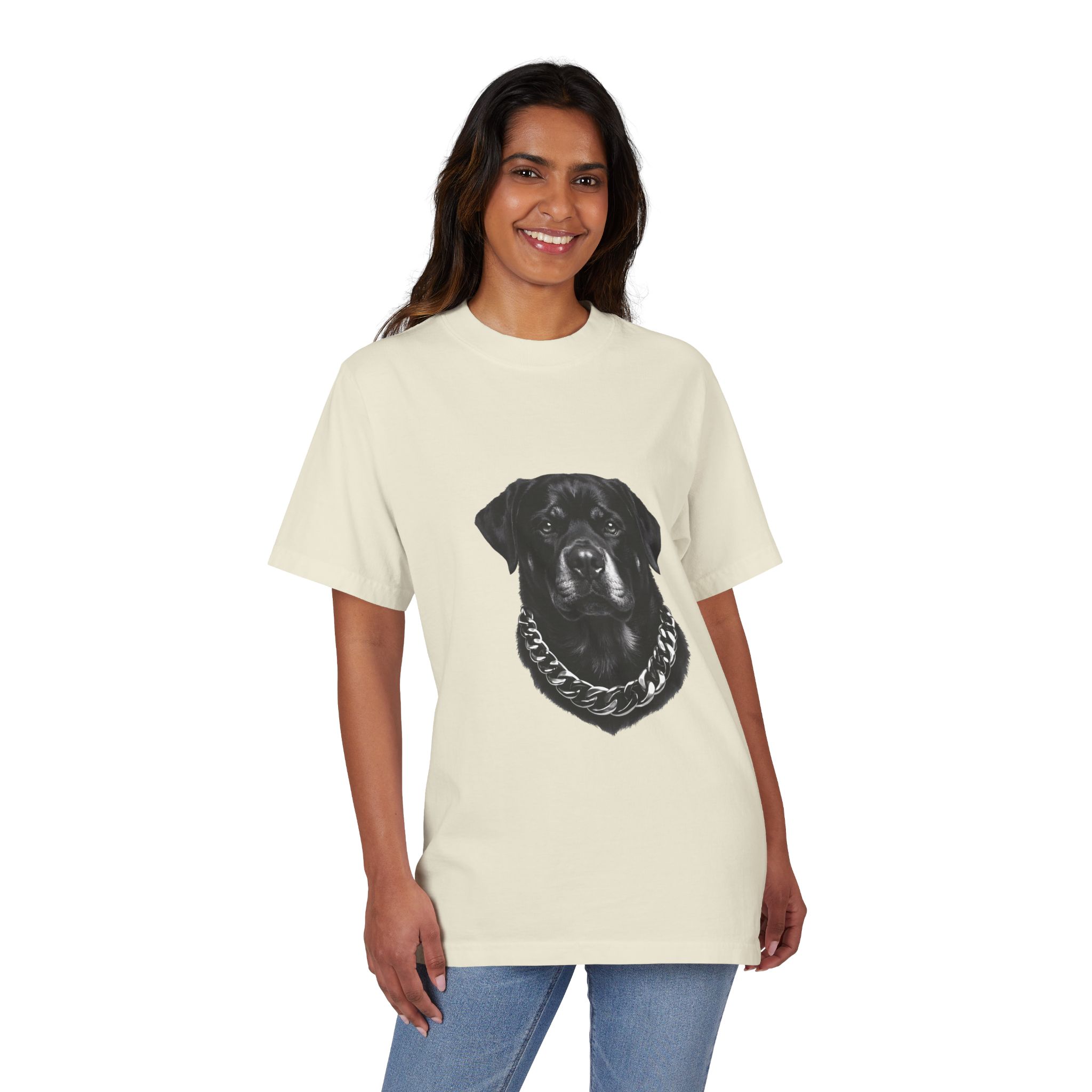 Rottweiler Portrait T-Shirt — Black Dog Face Graphic Tee - Image 10