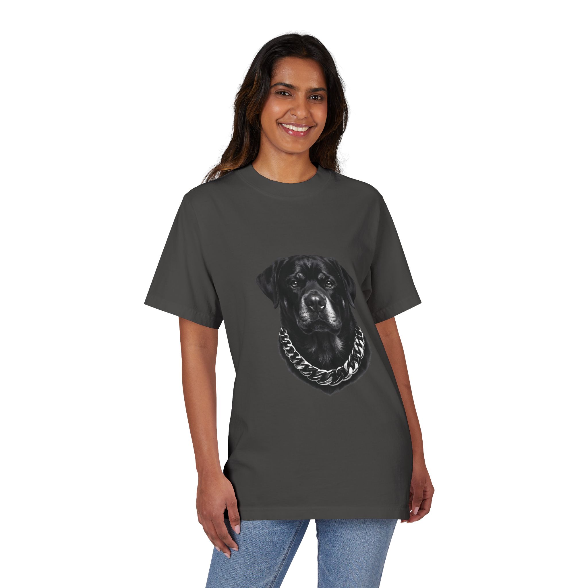 Rottweiler Portrait T-Shirt — Black Dog Face Graphic Tee - Image 19