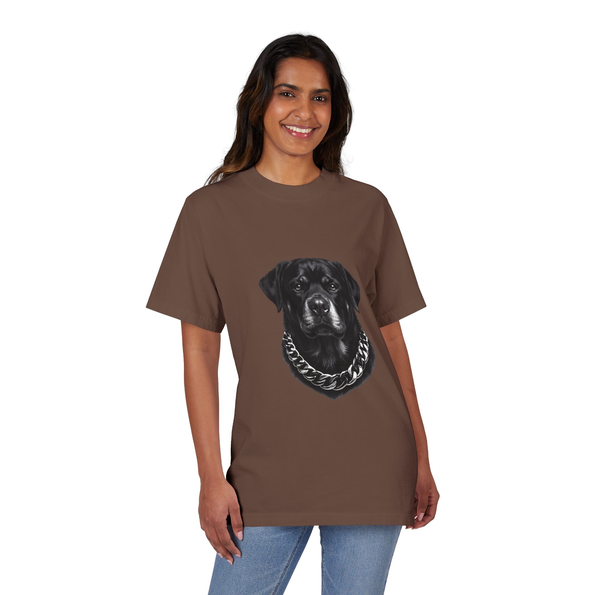 Rottweiler Portrait T-Shirt — Black Dog Face Graphic Tee - Image 16